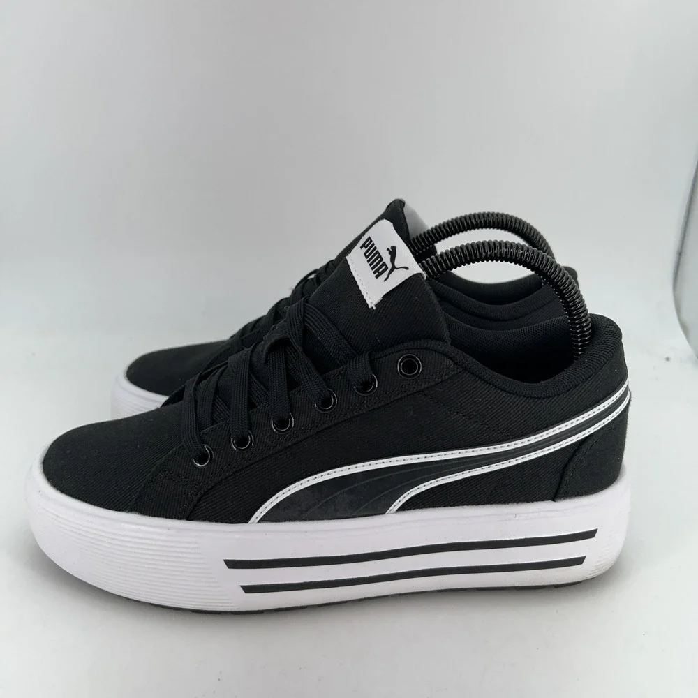 PUMA Kaia 2.0 CV Shoes Womens Size 8 Black Canvas Platform SoftFoam+ Sneakers - Picture 4 of 15